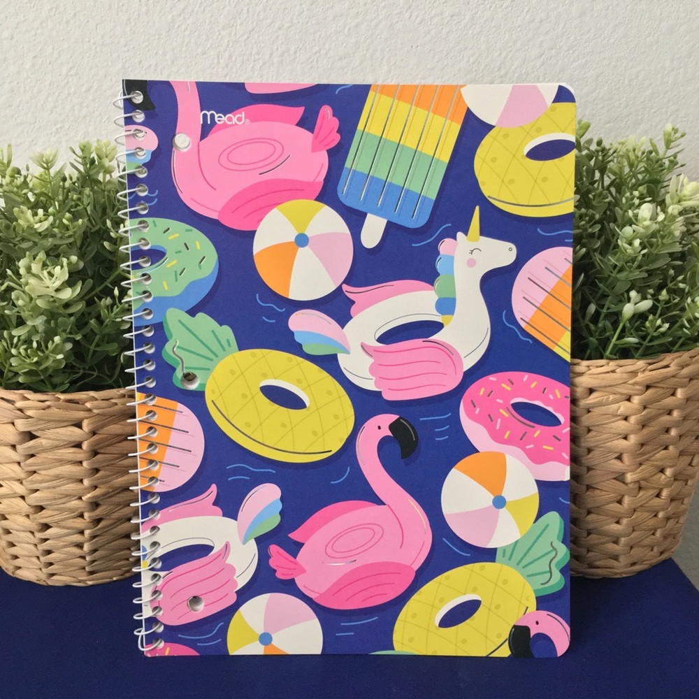 2 Spiral Pool Party Holographic Notebooks ~ Summer Theme